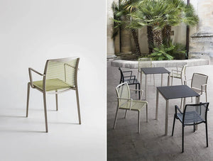 Gaber Avenica Stackable Outdoor Chair In Outdoor Cafe Area 1