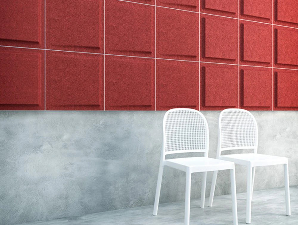 Gaber Fono Acoustic Wall Panels In Red