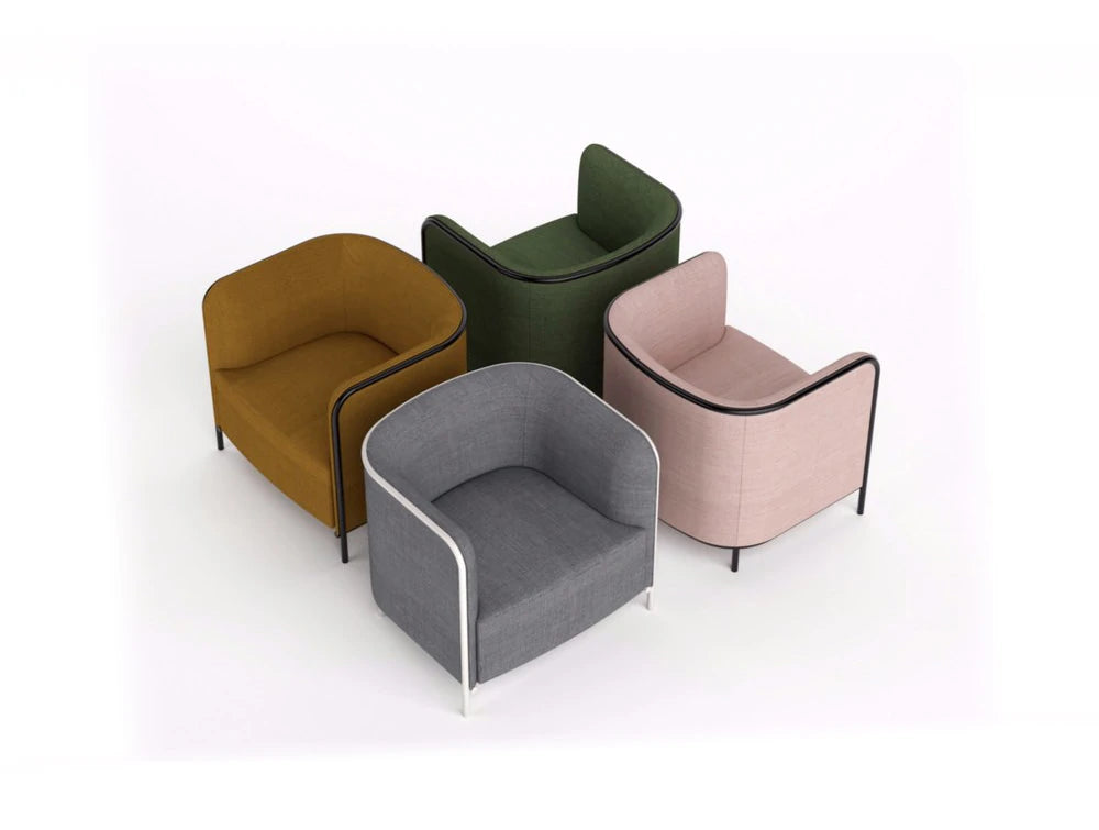 Gaber Place Upholstered Armchair With Yellow Finish And Green Finish