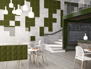 Gaber Stilly Acoustic Wall Panels In Green