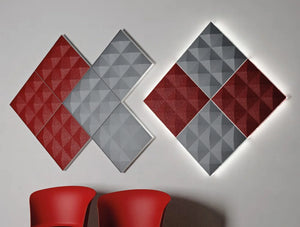 Gaber Stilly Brilliant Acoustic Wall Panels In Red And Grey