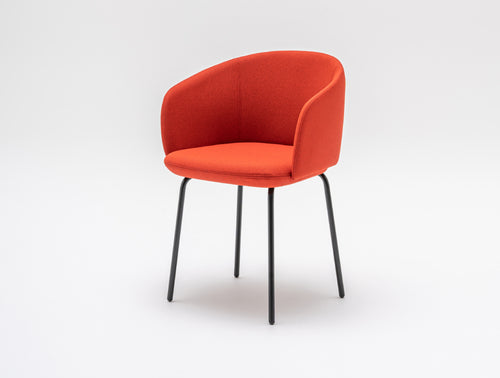 Grace Office Chair with Four Metal Legs