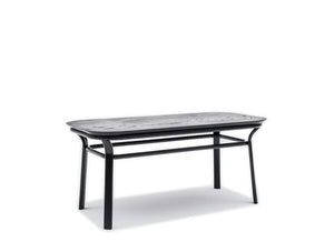 Grace Rectangular Table With Elegant Black Wooden Frame