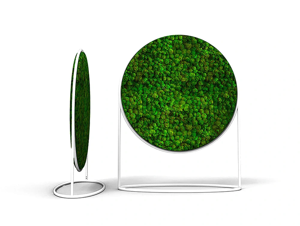 Green Mood Moss Acoustic Circular Free Standing Screen