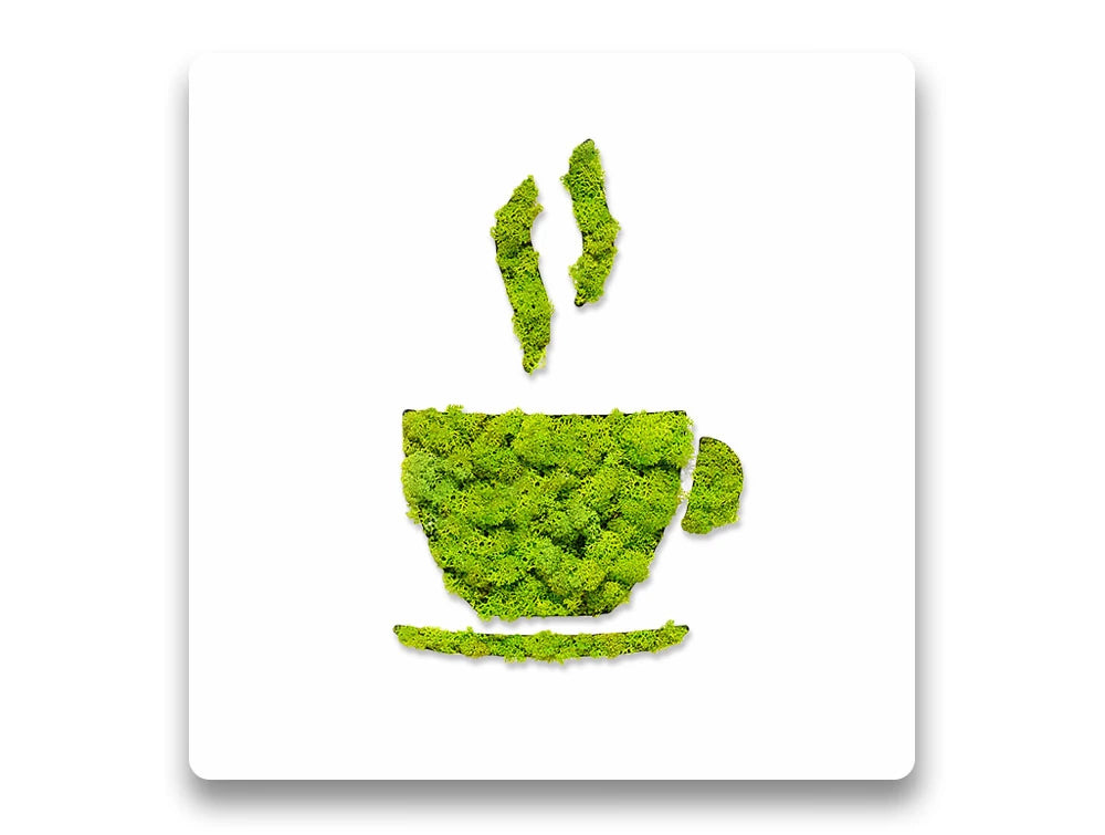Green Mood Pictogram Coffee With Border