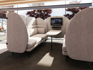 Home Comfy 4 Seater Seating Pod With Cushion And Multimedia Accessories