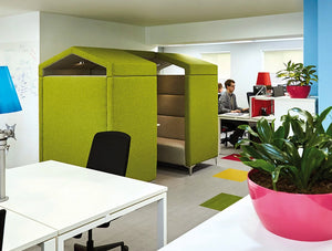 Huddle Upholstered Shed Meeting Pod With Greedn Finish