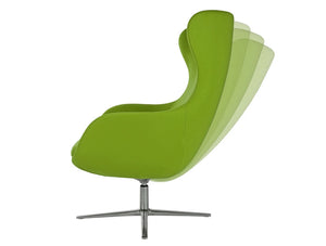 Ilk Tilting Visitor 4 Star Swivel Green Chair With Footrest