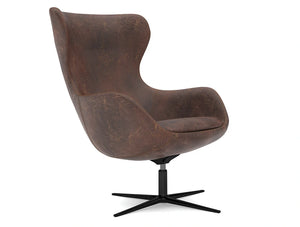 Ilk Tilting Visitor 4 Star Swivel Leather Look Chair