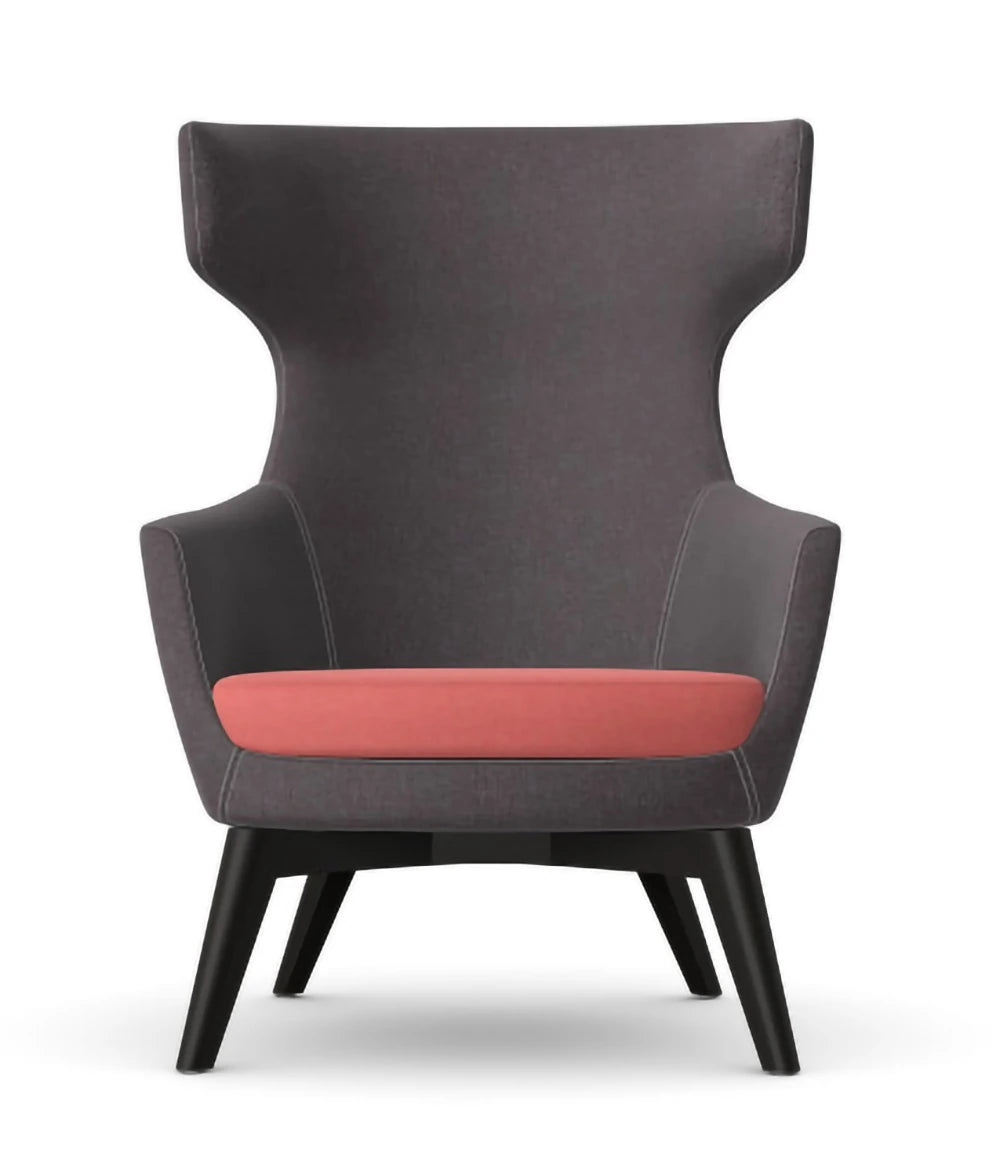 Ikon Lounge Chair Wooden 4 Leg Frame
