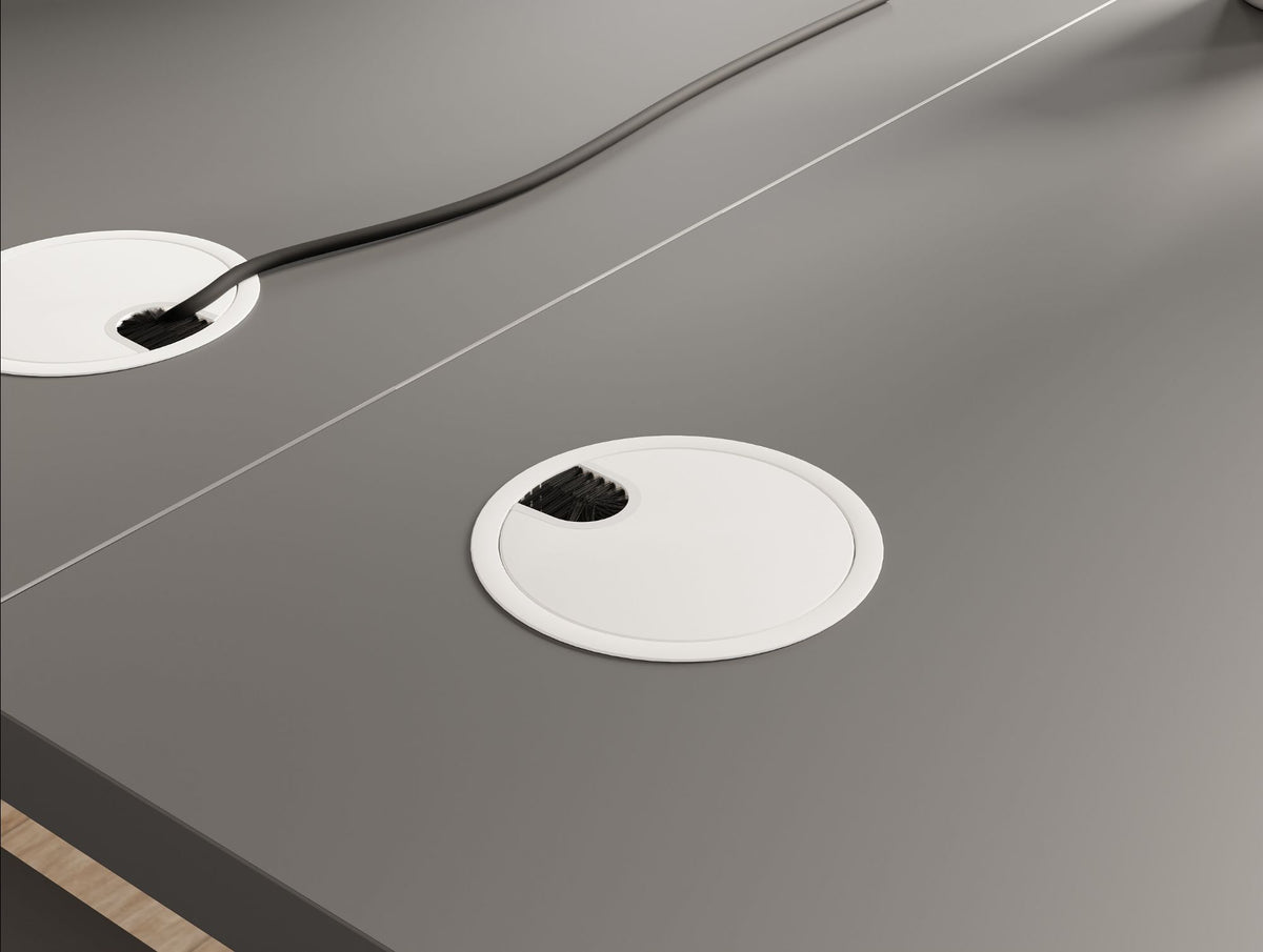 Integrated Desk Cable Grommet with Brush Seal