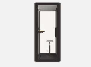 Mute Jetson S1 Phone Booth In Void Black With Stool 2