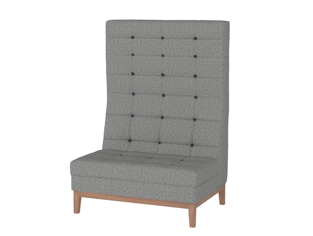 Jig Modular High Back Soft Seating Range Straight Unit In Grey