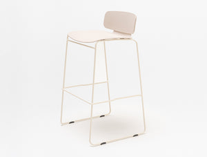 Lena Low Backrest Stool with Sled Base