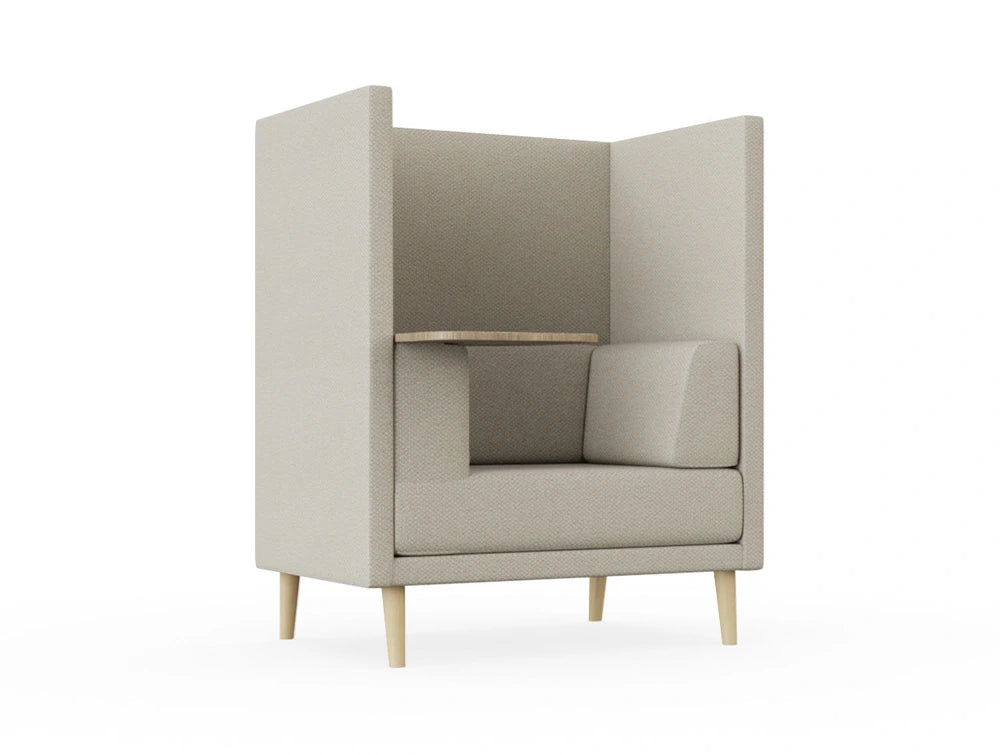 Lenny Single Seater High Back Chair with Table 2