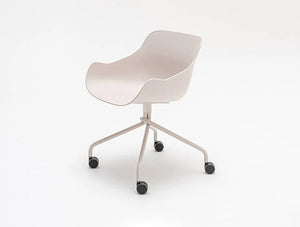 Mdd Baltic Basic Shell Armchair On Four Spoke Base With Castors 2