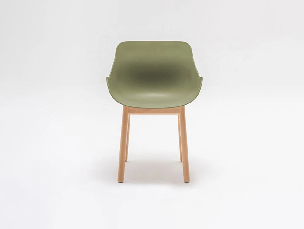 MDD Baltic Basic Shell Armchair with Wooden Base 8