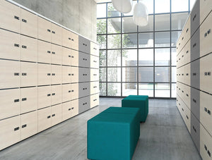 Mdd Modular Multiple Lockers In Cream And Grey