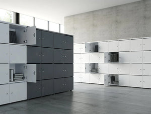 Mdd Modular Multiple Lockers In Grey And White