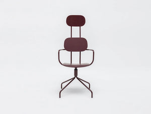 Mdd New School Chair With Headrest On Five Star Base With Castors 2