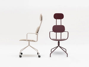 MDD New School Chair with Headrest on Five Star Base with Castors 3