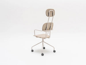 Mdd New School Chair With Headrest On Five Star Base With Castors 7