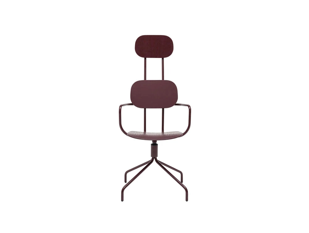 MDD New School Chair with Headrest on Four Spoke Base