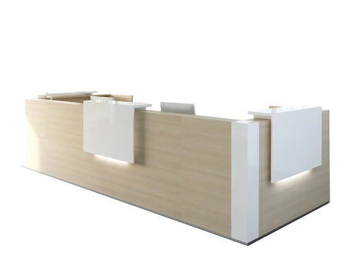 Mdd Tera Modern Reception Desk Counter Led Lights