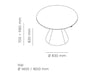 Mara Follow Meeting Cone Sit Stand Table With Conical Base And Round Top Dimensions