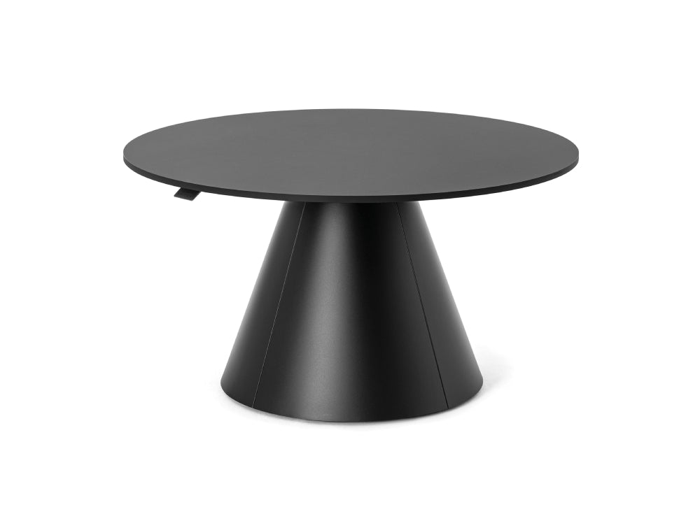 Mara Follow Meeting Cone Sit Stand Table With Conical Base And Round Top