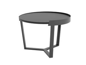 Margin High Coffee Table Metal Frame With Black Table Top