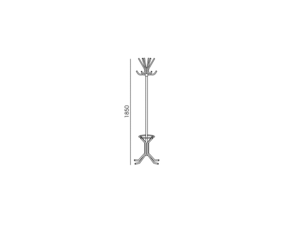 Metal Coat Stand WS 03 Dimensions