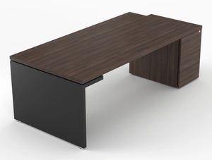 Mito Executive Desk With Side Storage Robinia Top Black Matt Body 2219Mm
