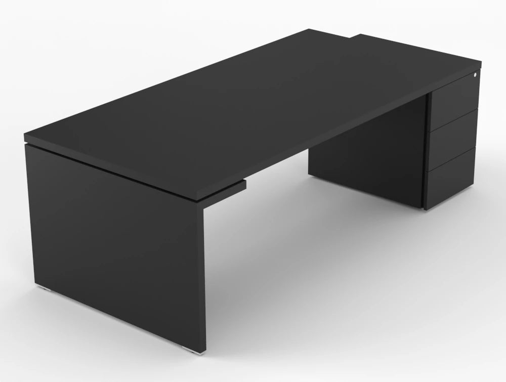 Mito Fenix Finerprint Proof Executive Desk With Side Storage 2219Mm Left