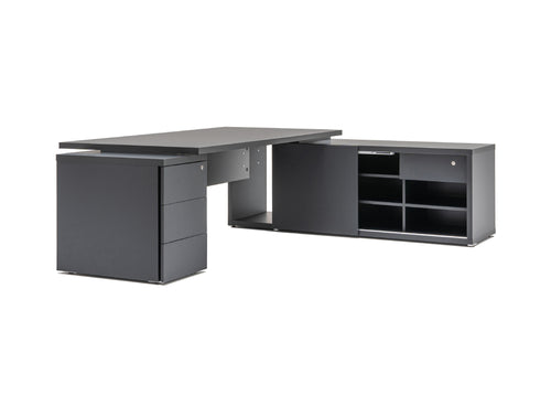 Mito Fenix Wooden Executive Desk with Side Storage