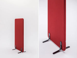 Mutedesign Wall Standing Acoustic Screen In Burgundy With Base