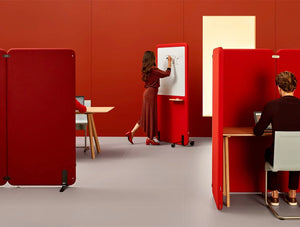 Mutedesign Wall And Duo Acoustic Standing Panel In Red