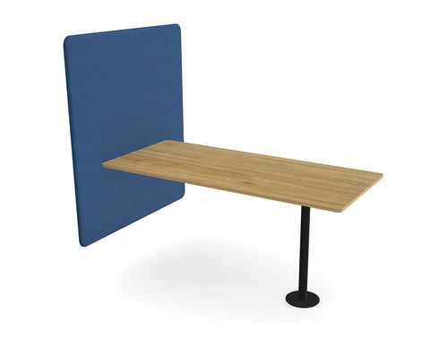 Nebula Rectangular Table with End-of-Desk Acoustic Screen