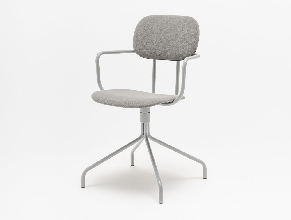 New School Chair Low Back with Arms and 4 Spoke Base