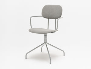 New School Chair Low Back with Arms and 4 Spoke Base