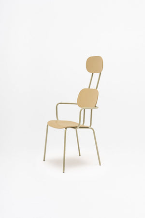 New School High Back Chair on 4 Legged Metal Frame 2