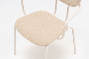 New School High Back Chair on 4 Legged Metal Frame Detail 2