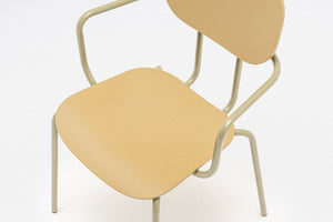 New School High Back Chair on 4 Legged Metal Frame Detail 5