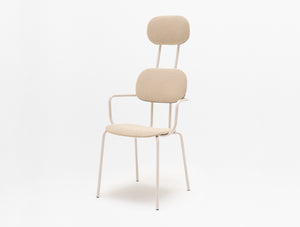 New School High Back Chair on 4 Legged Metal Frame