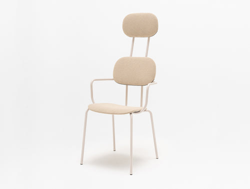 New School High Back Chair on 4 Legged Metal Frame