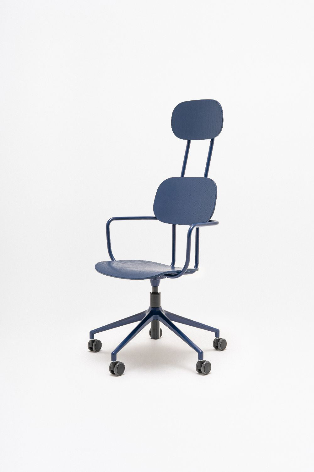 New School High Back Chair on 5 Star Base with Castors 2