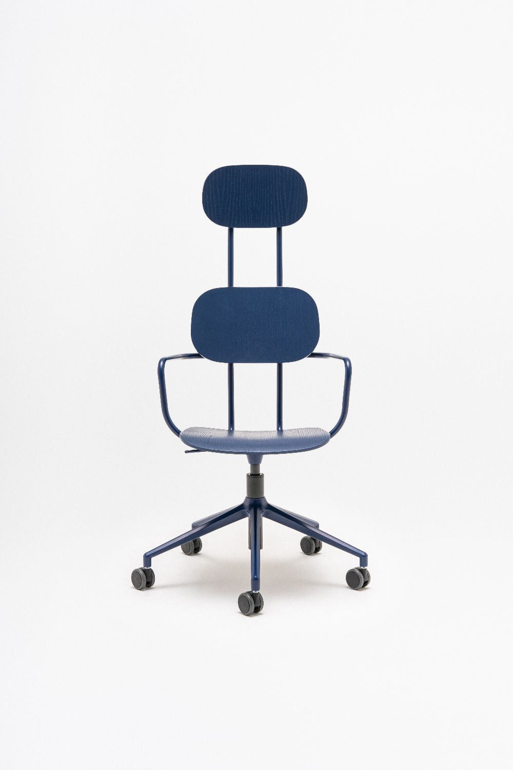 New School High Back Chair on 5 Star Base with Castors 5