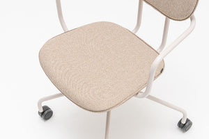 New School High Backrest Chair on 4 Star Base with Castors Detail 3
