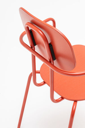 New School Low Back Chair with 4 Legged Frame Detail 5
