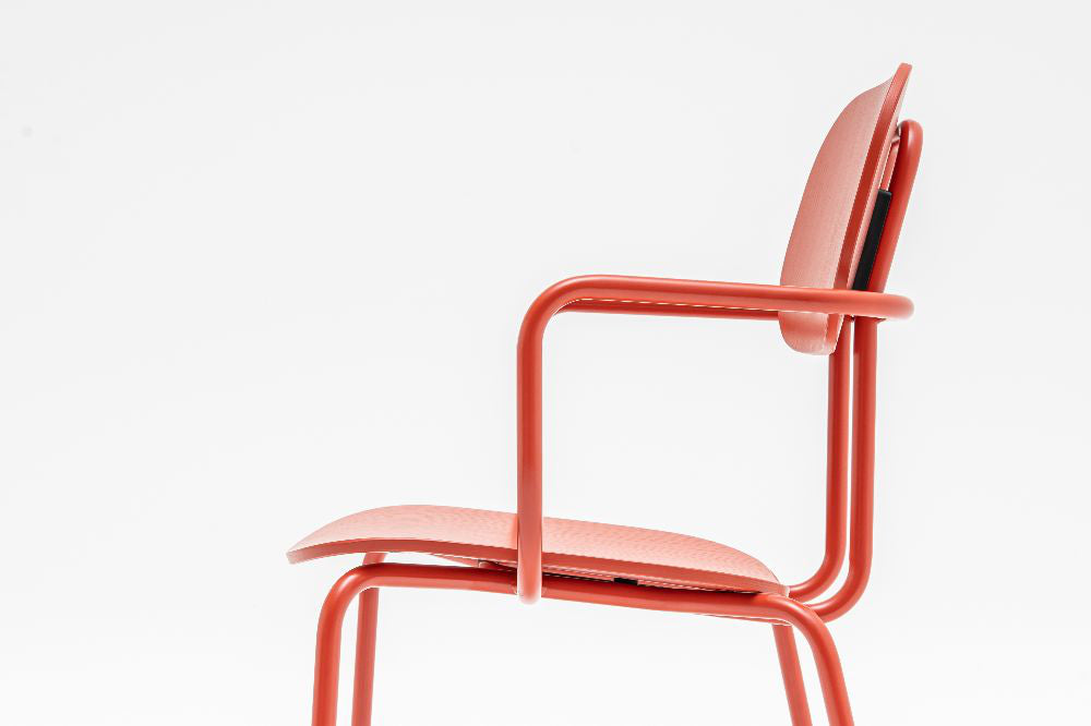 New School Low Back Chair with 4 Legged Frame Detail 6